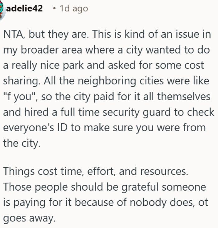If you won't help pay for something, don't be surprised when you lose access to it