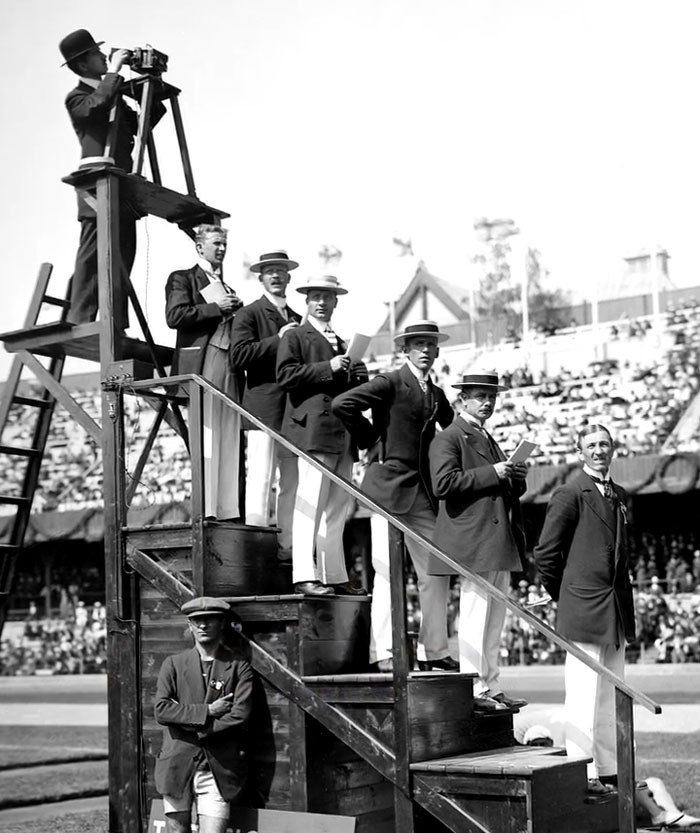 Timekeepers At The 1912 Summer Olympics In Stockholm, Sweden