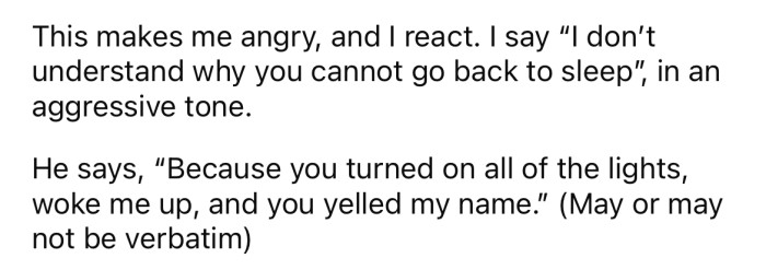 The Redditor was angry with her husband.