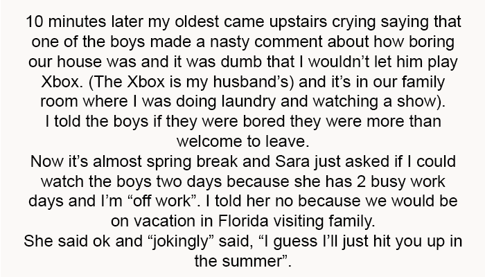 I told the boys if they were bored, they were more than welcome to leave.