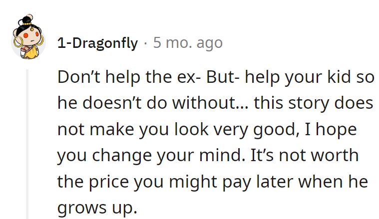 Good Luck with You and Your Son's Relationship in the Future, OP.