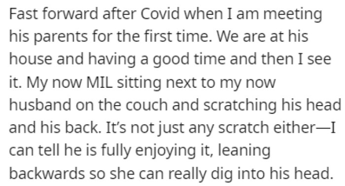 After meeting his parents for the first time, OP finally understood why he loves being scratched so much