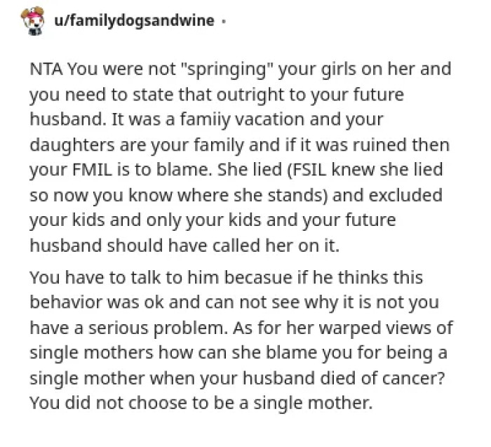 This can't be considered springing the kids on the FMIL.