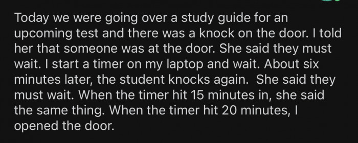 After waiting long enough, OP decided to take matters into their own hands.