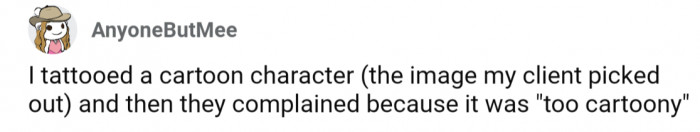 3. Cartoon character was 