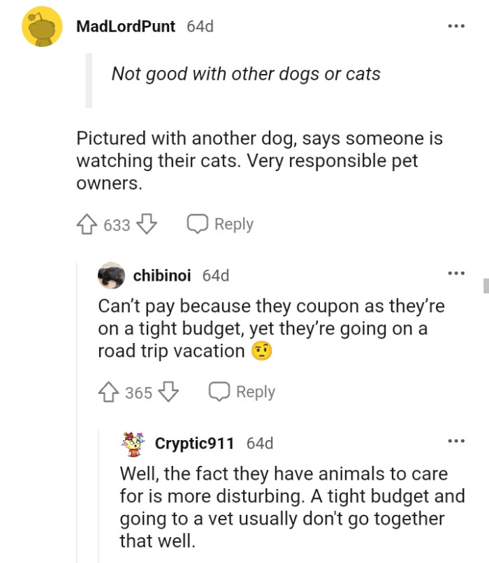 Very responsible pet owners
