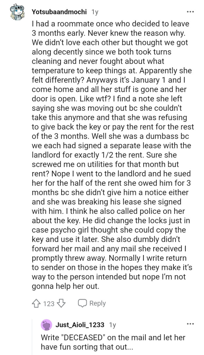 And the petty revenge stories keep coming in