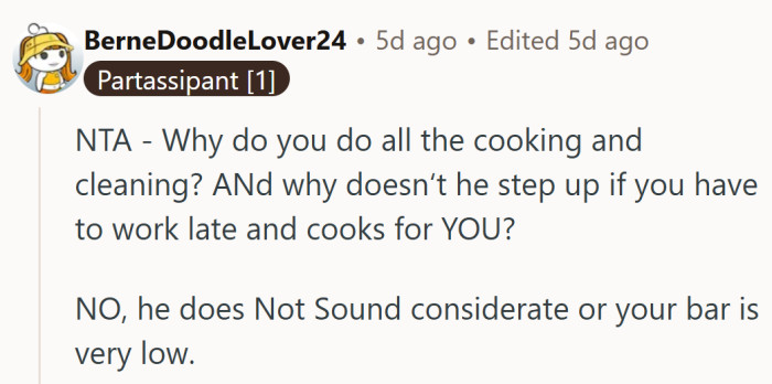 Sometimes love isn’t blind—it’s just running on a really low bar for effort.