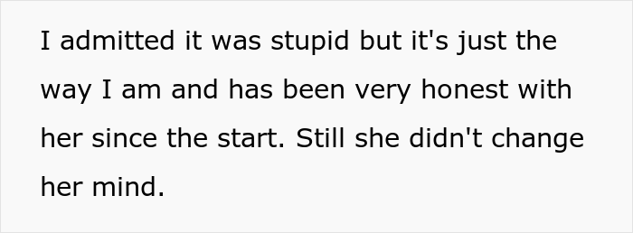 But he had been honest about it from the start.