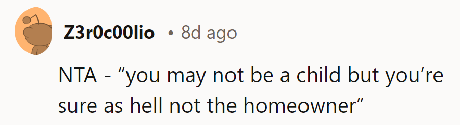 Not a child, but definitely not the homeowner. Rules apply!