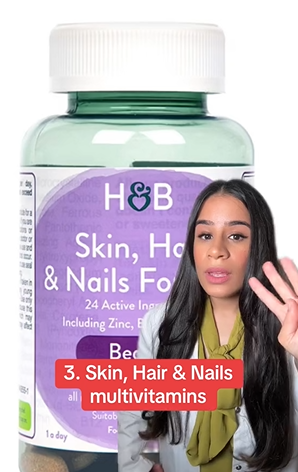 Last but not least on Amina's list are multivitamins for skin, hair, and nails.