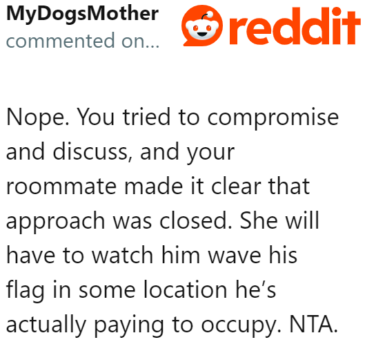 The community was on the OP's side.