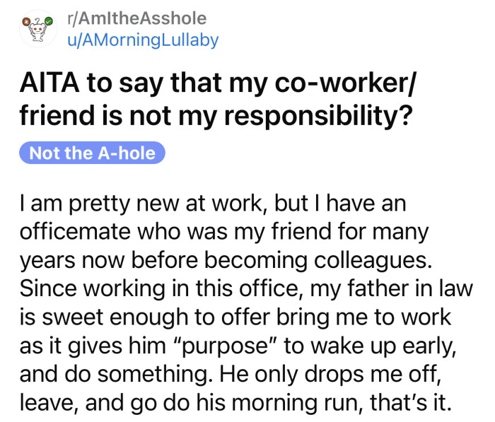 Here's the original post by Reddit user u/AMorningLullaby: