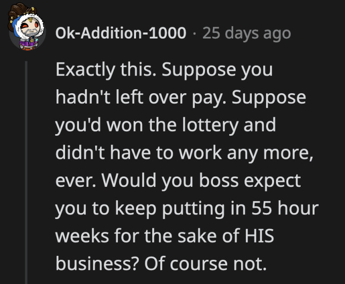 If it were any other reason, the business would still have suffered...