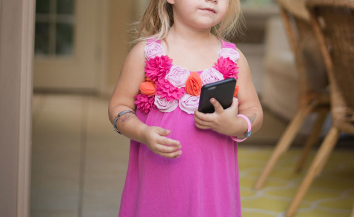 11. Allowing toddlers to play with your smart phone to keep them quiet.