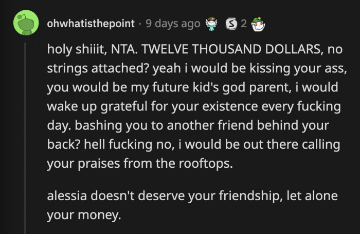 OP needs to surround herself with better friends — people like Carol, who always have her back