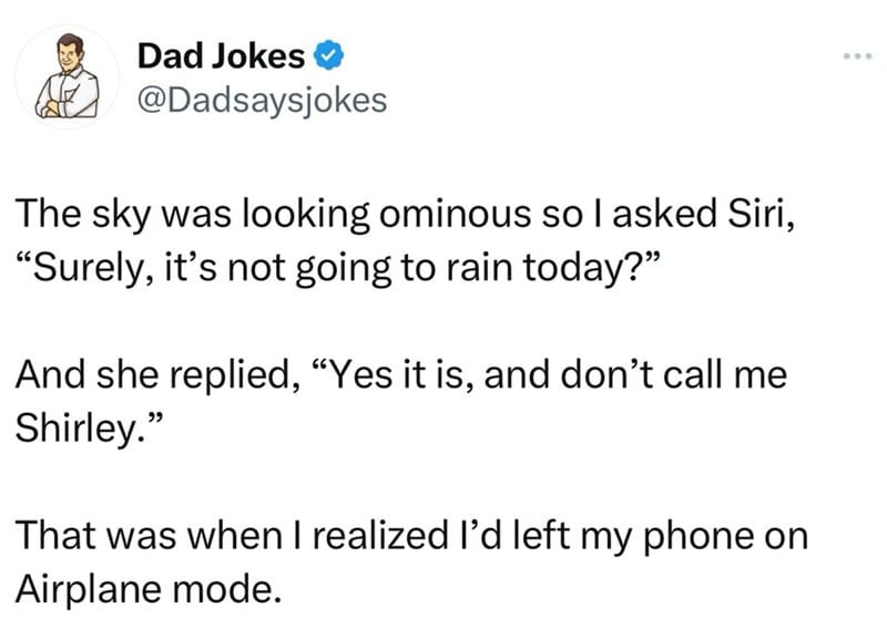 Don't call me Shirley