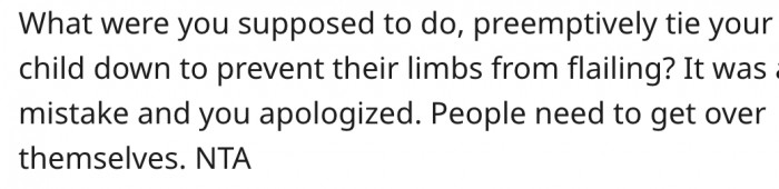 Perhaps the passenger expected her to tie her daughter's legs.