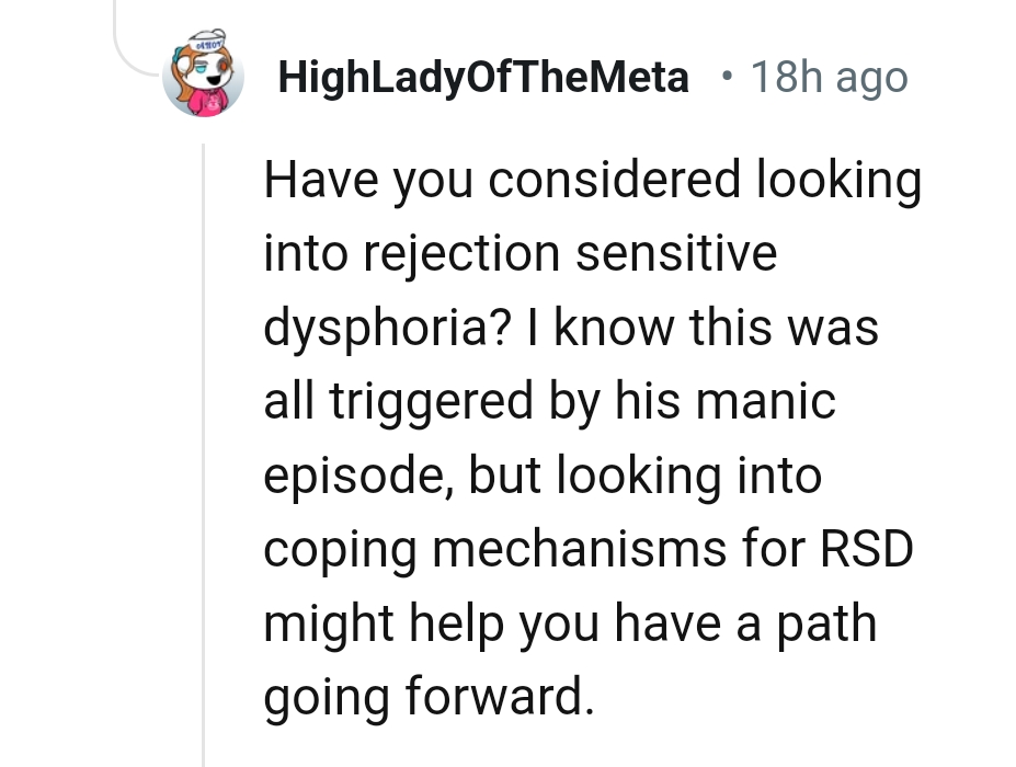 Rejection sensitive dysphoria