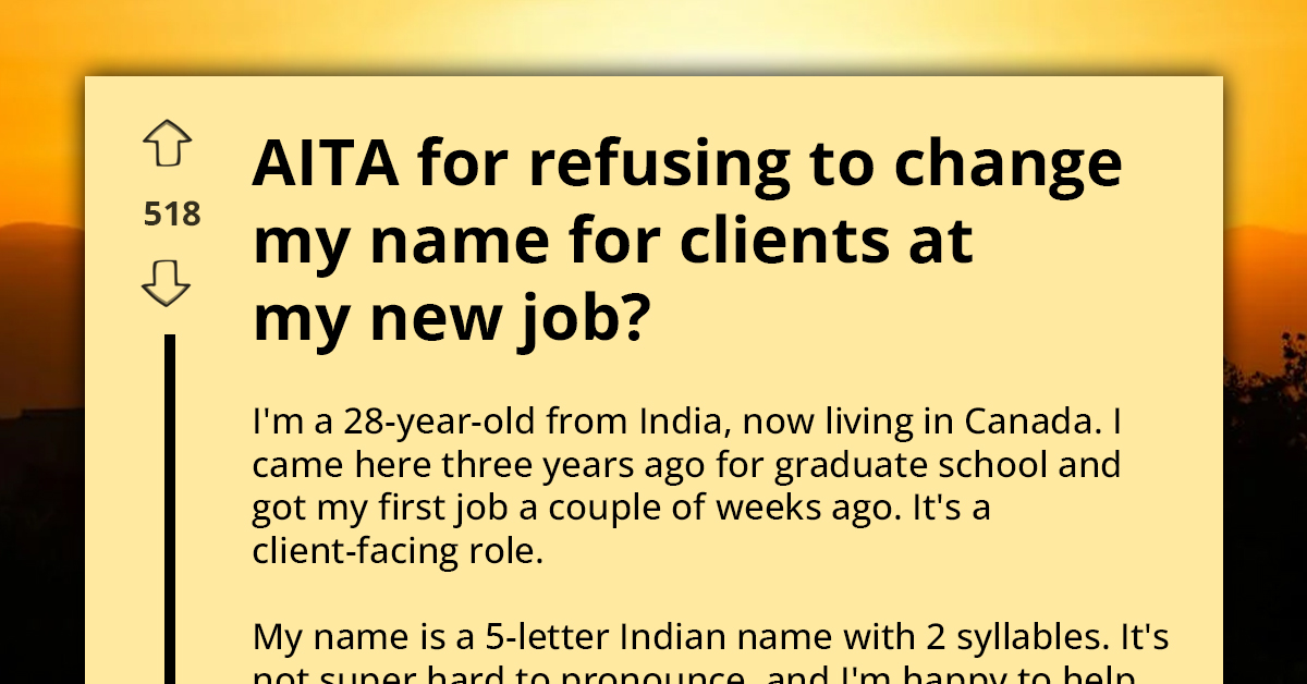 Employee Stunned By Manager's Bizarre Request To Change His Name
