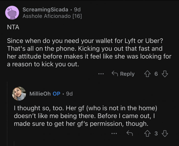 The roommate wanted any reason to kick OP out.