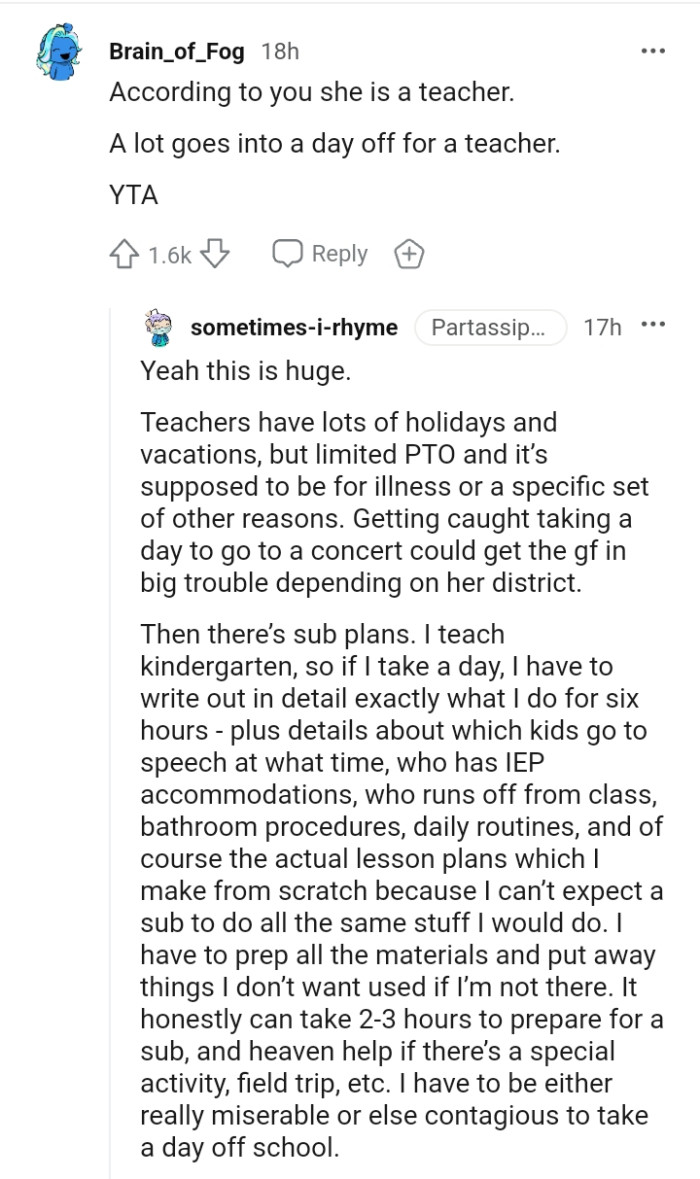 Teachers have a lot of holidays and vacations