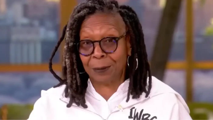 Whoopi Goldberg at interview, addressing rumors and allegations about Epstein files.