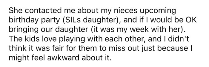 Recently, the OP took his daughter to her cousin's birthday party.