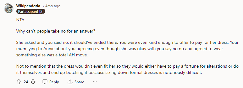 Why can't people take no for an answer?