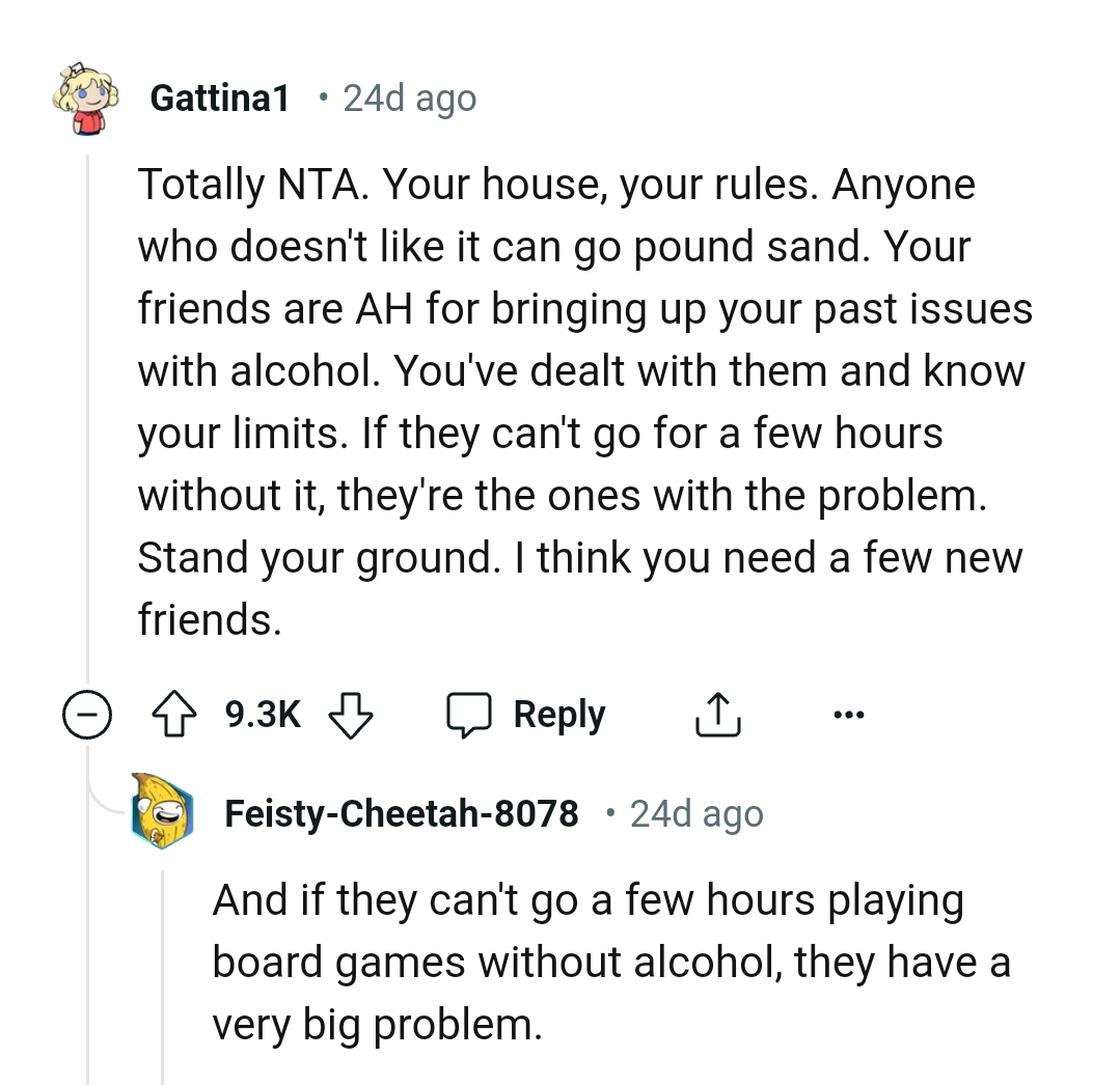 This Redditor thinks the OP needs a few new friends