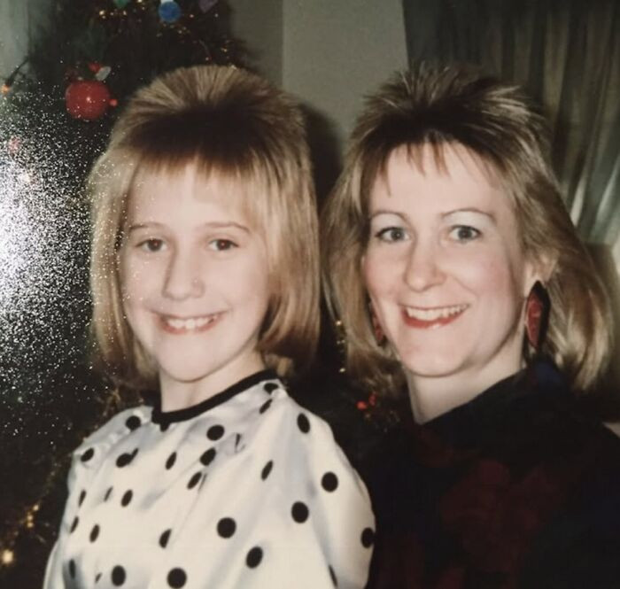 "Me And My Mom With Our Matching Christmas Mullets"