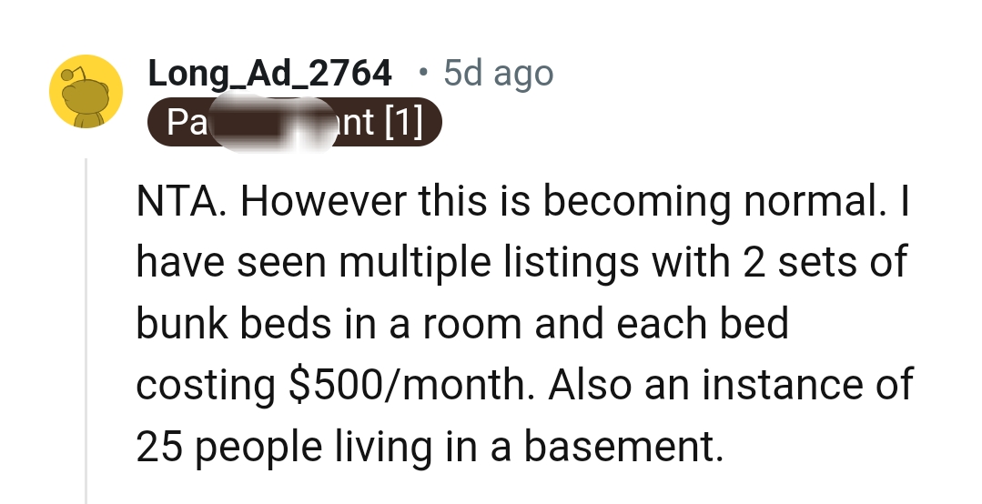 This Redditor is saying that this sort of thing is becoming normal