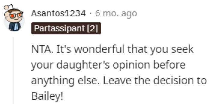 The daughter should choose