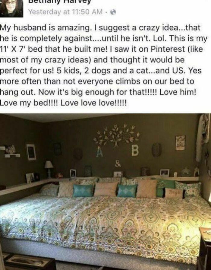 "An 11x7 Family Bed Would Solve A Whole Lot Around Here"