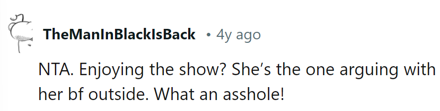 Enjoying the show? She's the one on full display!