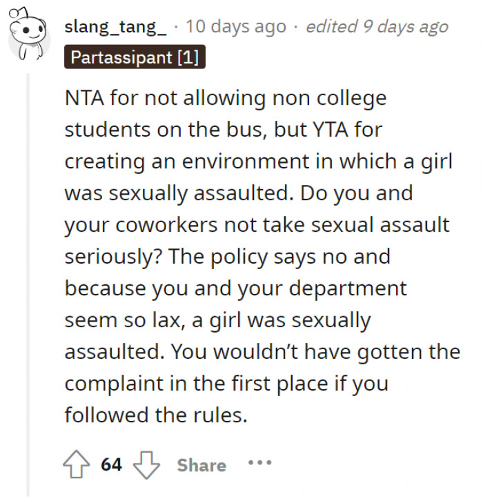 Both–TA and NTA. There wouldn’t have been a complaint if only they had followed the rules.