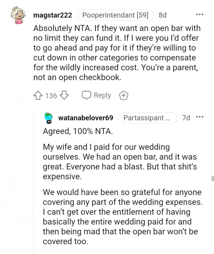 You're a parent, not an open checkmate