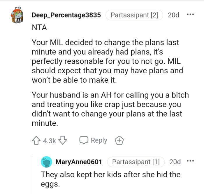 And the comments from other Redditors rolled in...