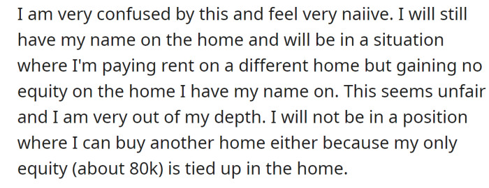 It really confused her: