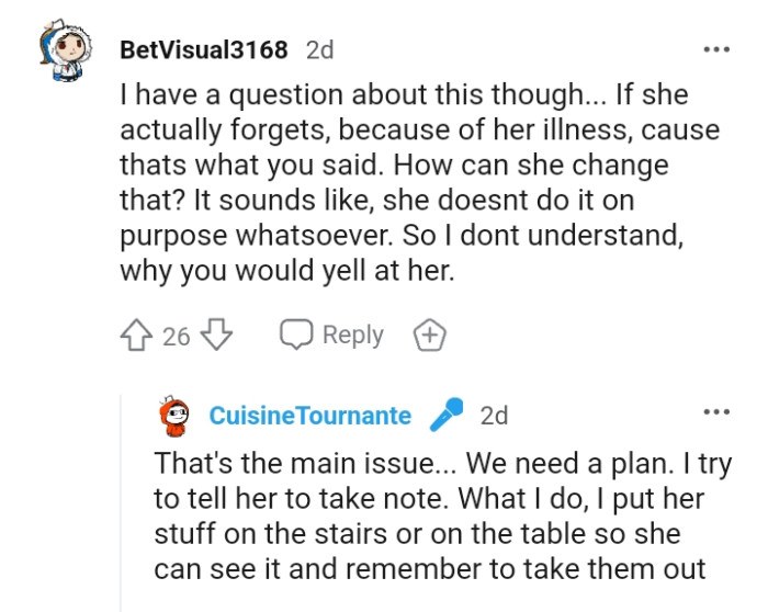 She does not do it on purpose