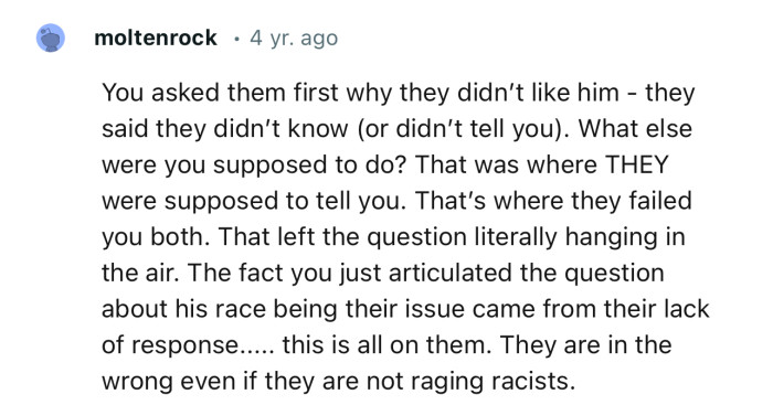 “The Fact You Just Articulated the Question About His Race Being Their Issue Came from Their Lack of Response.”
