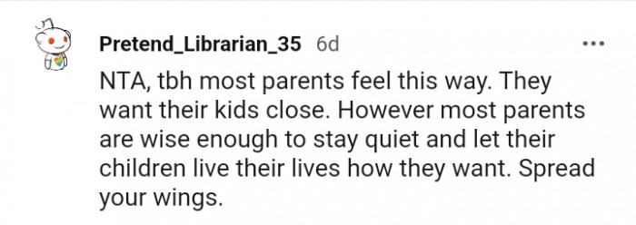 Most parents are wise enough to stay quiet