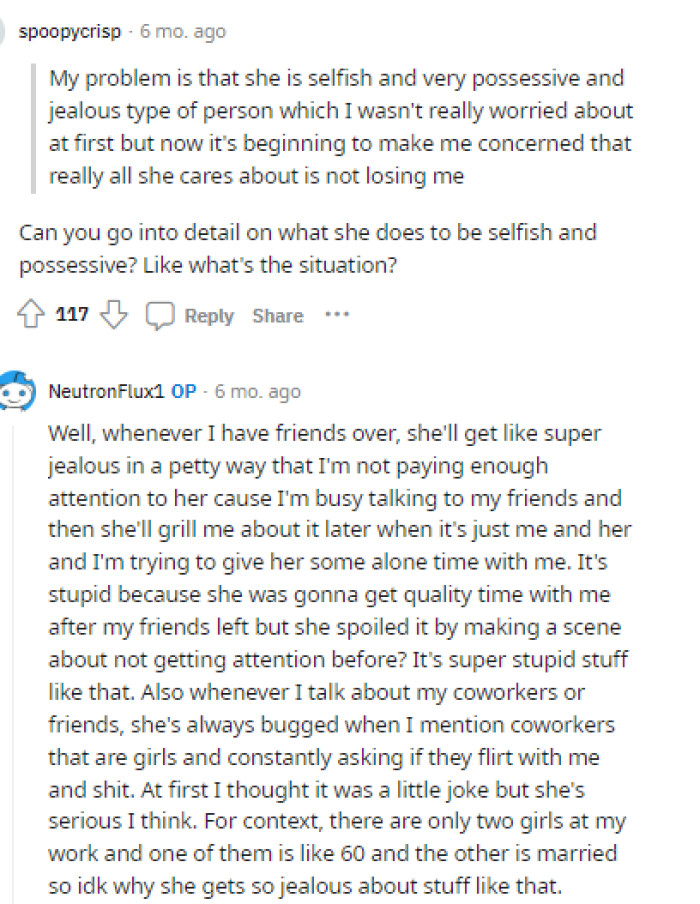 So many people jumped into the comments and let OP know how they felt about this situation and how he should navigate this issue.