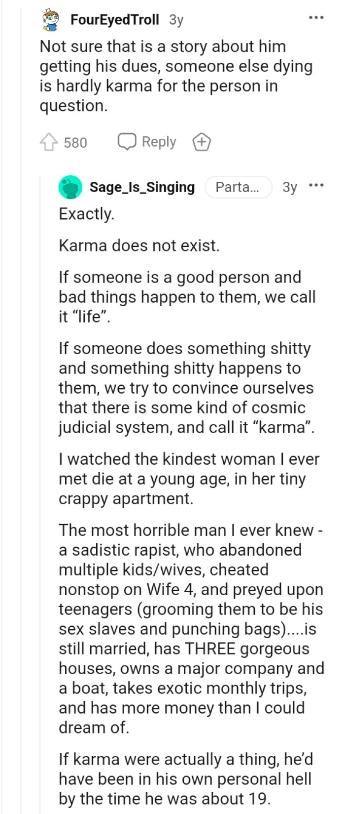 A discussion about karma