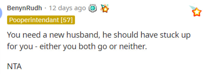 She probably does need a new husband because we wouldn't want to put up with this.