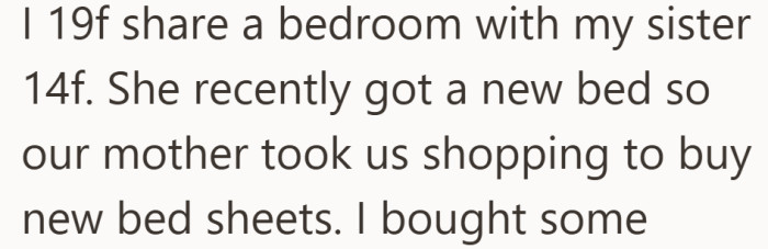 With a shared bedroom and new bedding to buy, what seemed like a routine errand quickly set the stage for a disagreement.