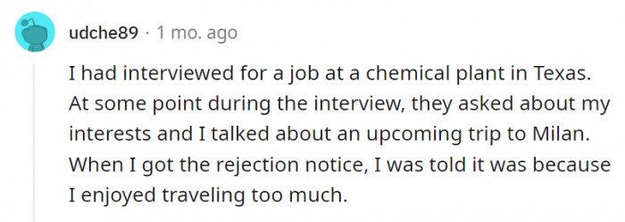 11. They might just want to confine you to the plant; that's why they see traveling as a sin.