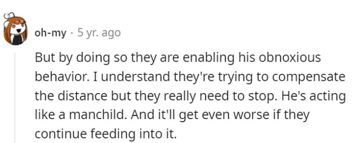 They're basically running a manchild express delivery service, complete with instant entitlement.