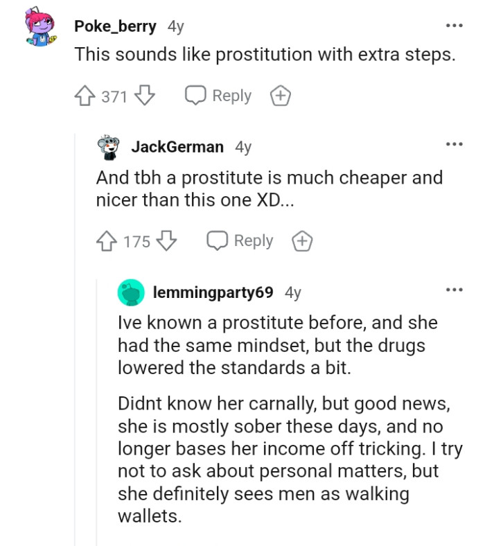 This is prostitution with extra steps