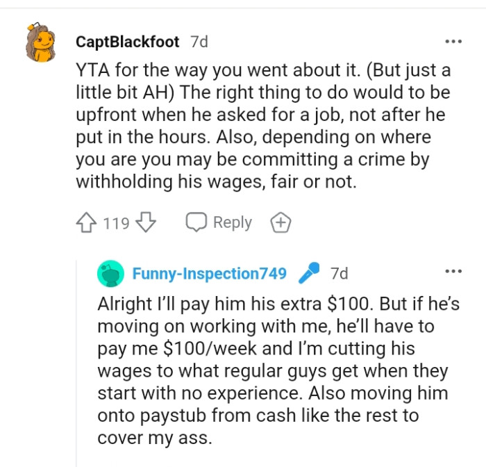 The OP may be committing a crime by withholding workers' wages